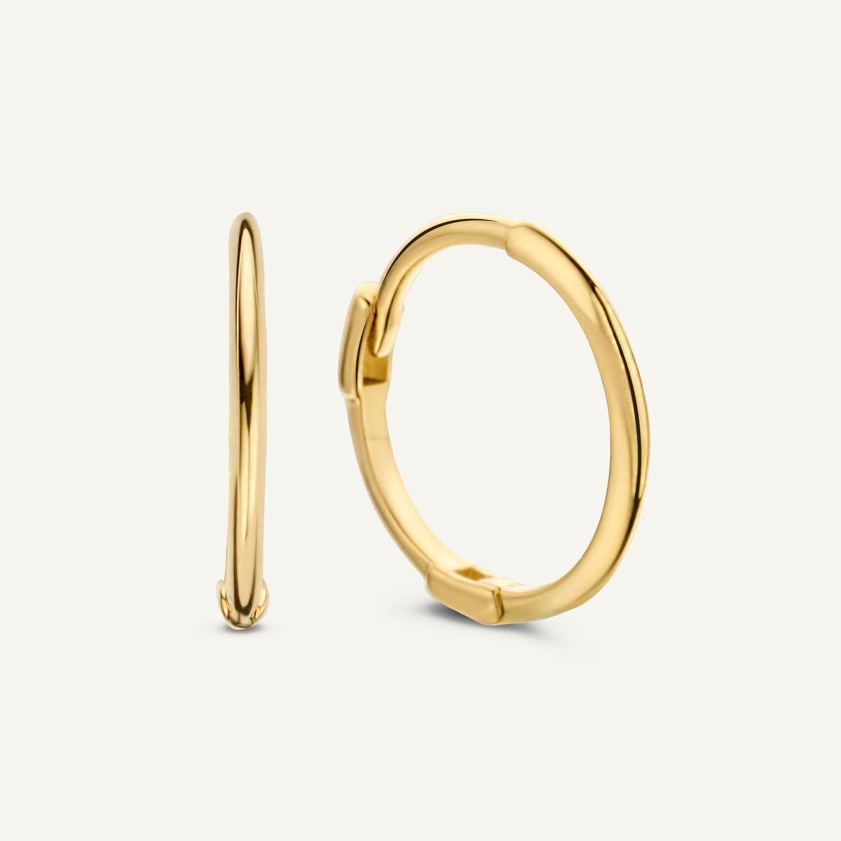 Jackie Mini Plain Hoops in 14K Yellow Gold
