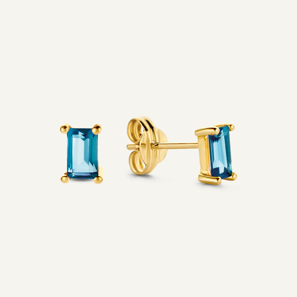 Jackie Medina Topaz Studs in 14K Yellow Gold