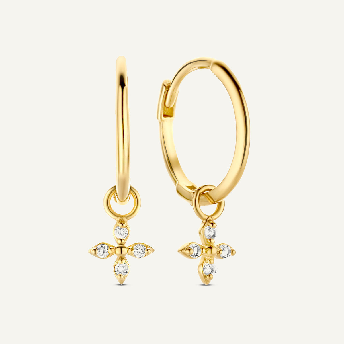 Jackie Dentelle Hoops in 14K Yellow Gold
