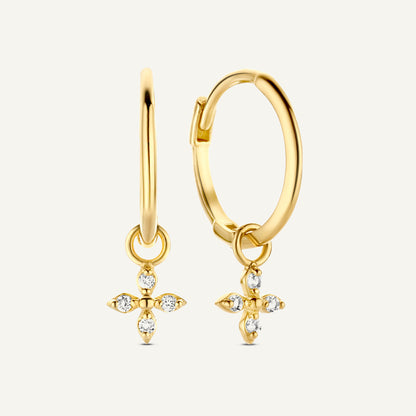 Jackie Dentelle Hoops in 14K Yellow Gold