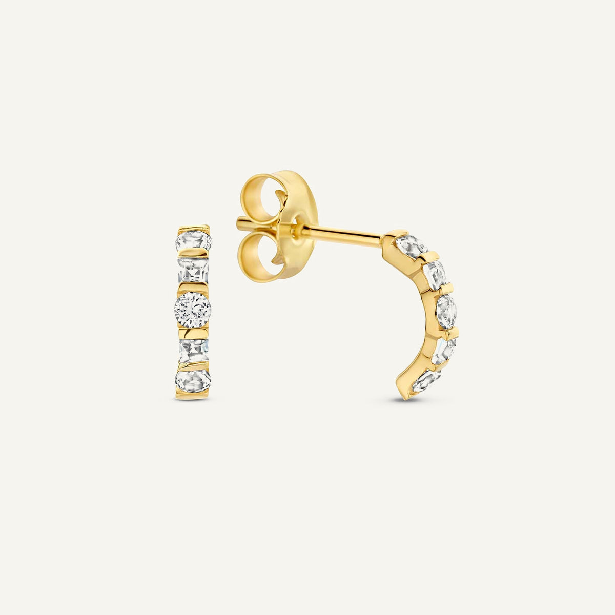 Jackie Gaudi Variado Topaz Studs in 14K Yellow Gold