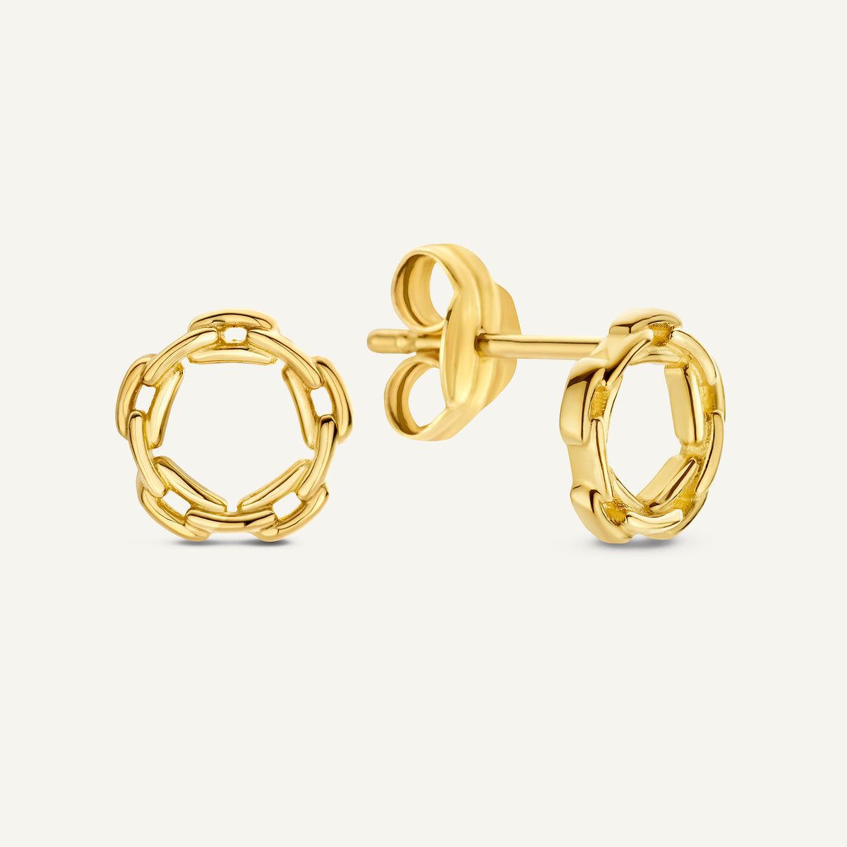 Jackie Baia Link Studs in 14K Yellow Gold