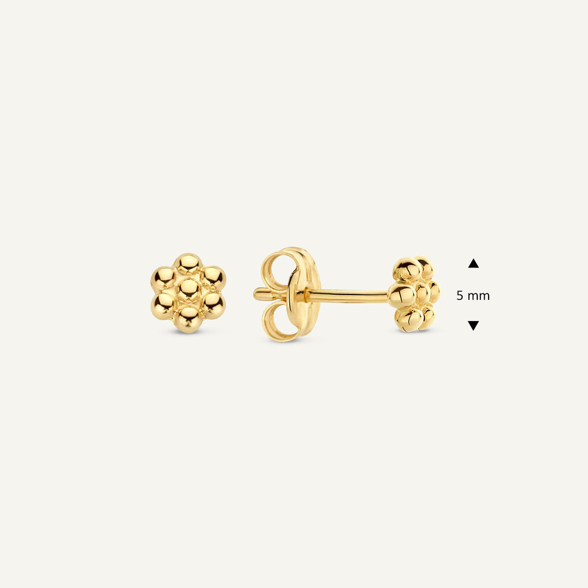 Jackie Margarita Studs in 14K Yellow Gold dimensions