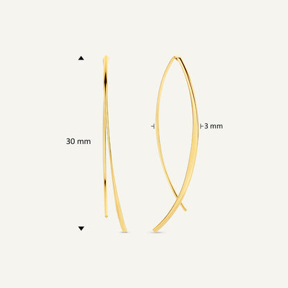 Jackie Mayfair Earrings in 14K Yellow Gold dimensions