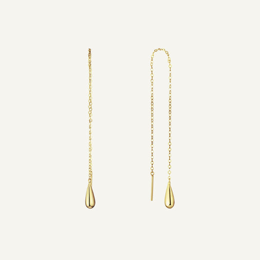 Jackie San Polo Threader Earrings in 14K Yellow Gold