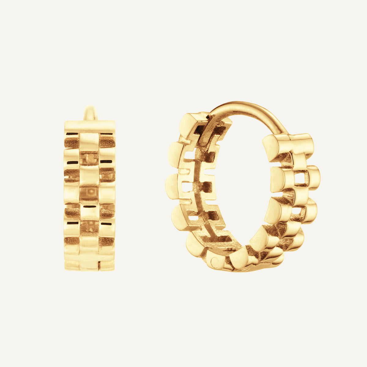 Jackie Guell Hoops in 14K Yellow Gold