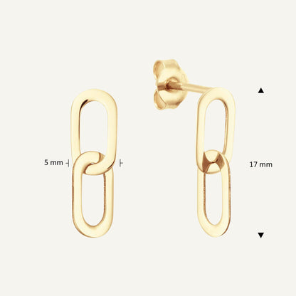 Jackie Cannaregio Studs in 14K Yellow Gold dimensions