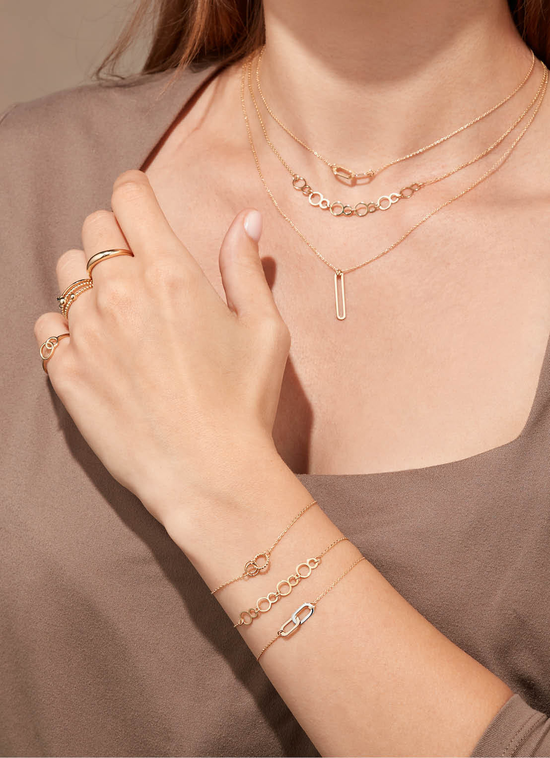 Jackie Cannaregio Bico Studs in 14K Yellow Gold