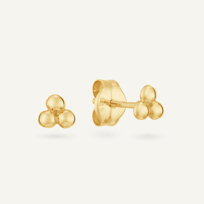 Jackie Old Mill Studs in 14K Yellow Gold