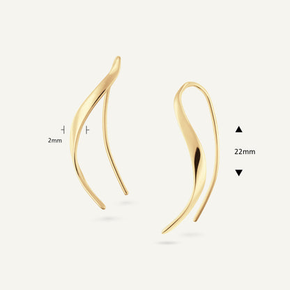 Jackie Beaulieu Earrings in 14K Yellow Gold dimensions
