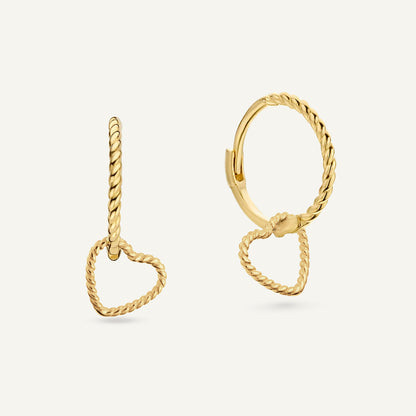 Jackie Amour Hoops in 14K Yellow Gold