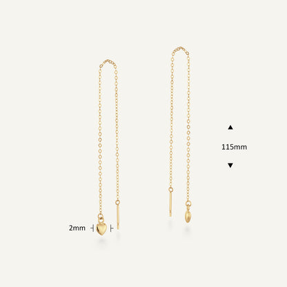 Jackie Amoureuse Threader Earring in 14K Yellow Gold