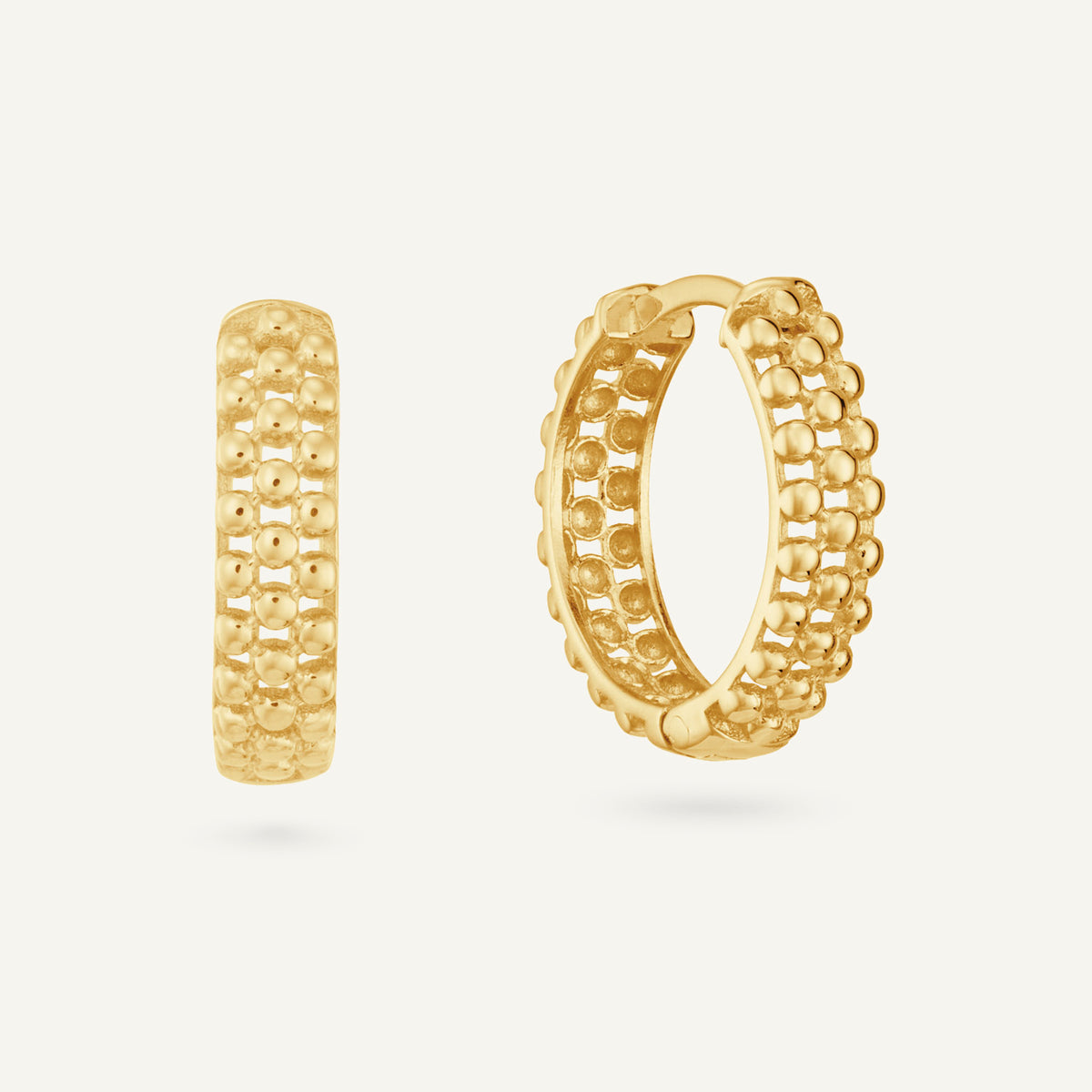 Jackie Arianne Hoops in 14K Yellow Gold