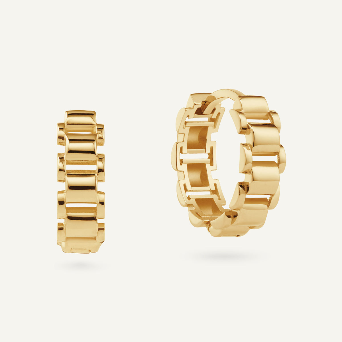 Jackie Dutch Hoops in 14K Yellow Gold