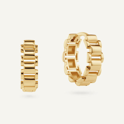 Jackie Dutch Hoops in 14K Yellow Gold
