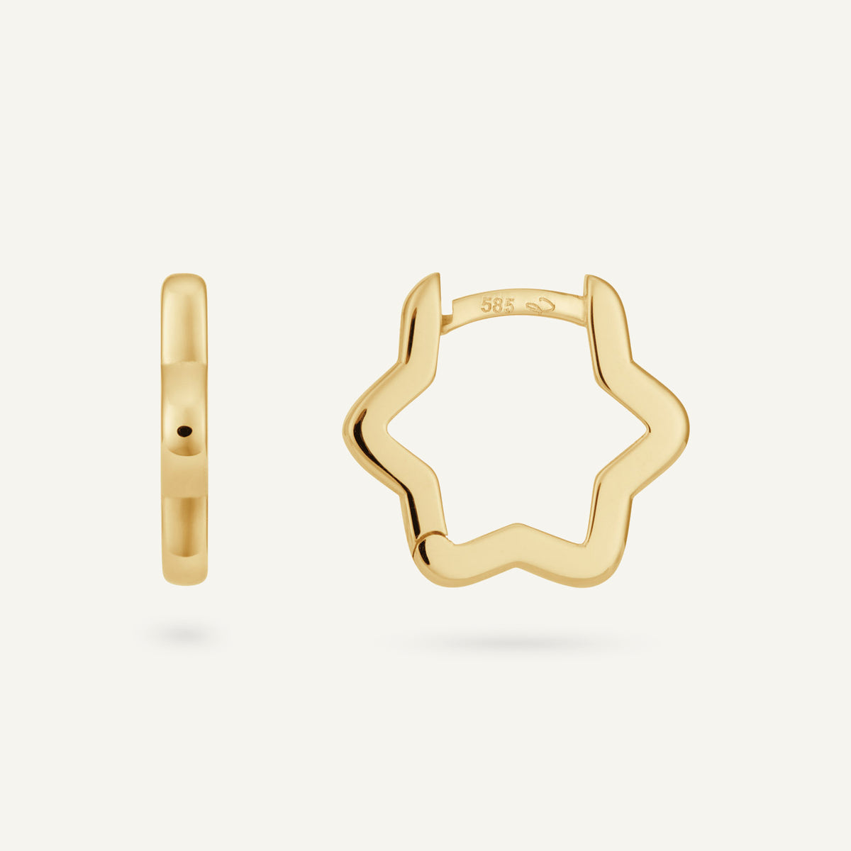 Jackie Apollo Hoops in 14K Yellow Gold
