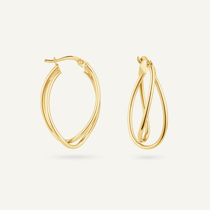 Jackie Maxima Hoops in 14K Yellow Gold