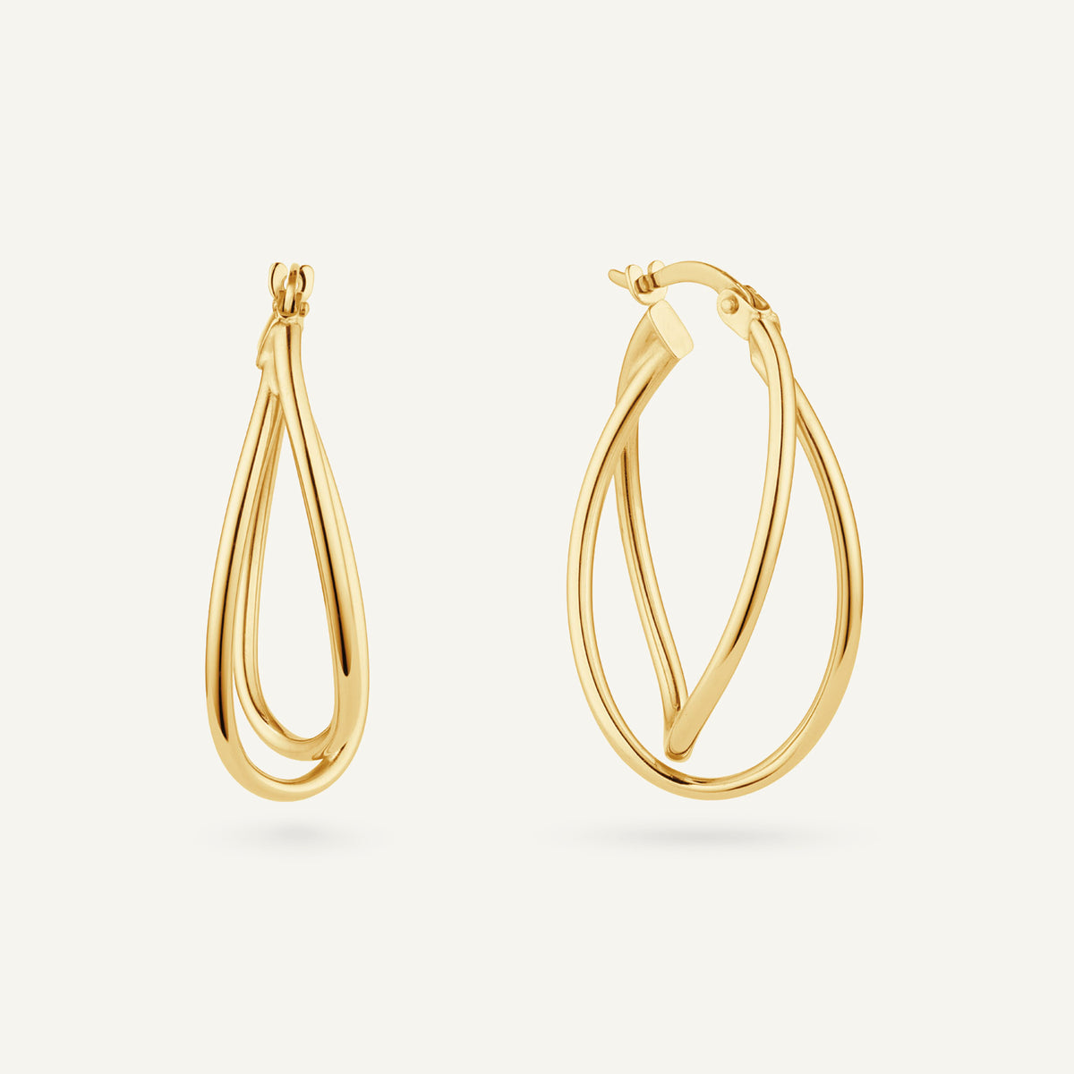 Jackie Maxima Hoops in 14K Yellow Gold