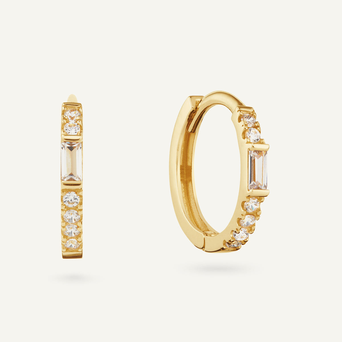 Jackie Mondriaan Hoops in 14K Yellow Gold