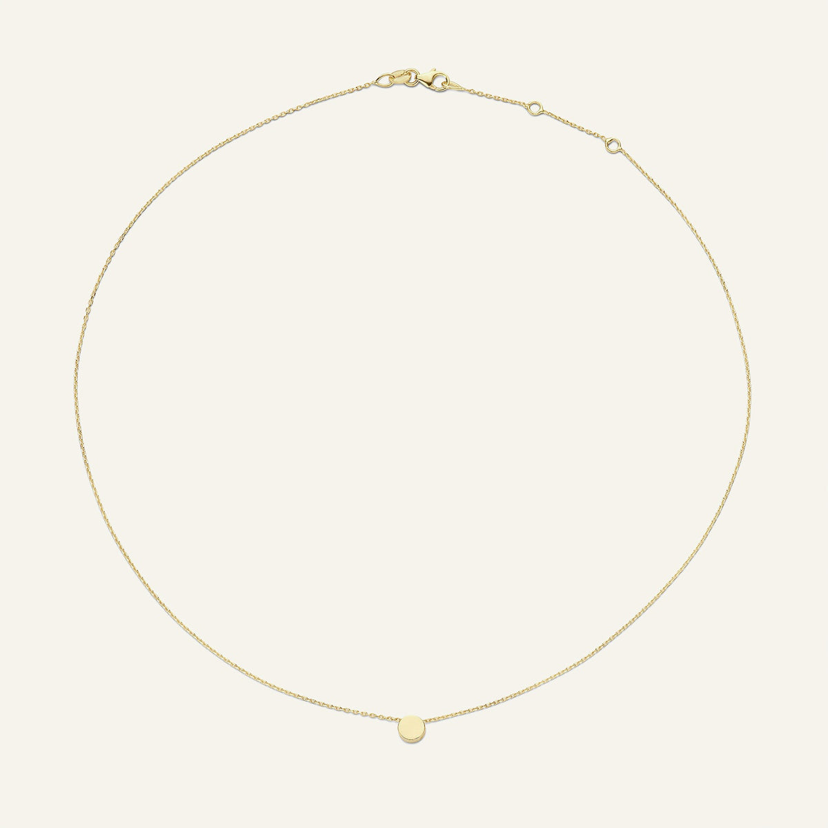 Jackie Amsterdam Plain Circle necklace full chain view