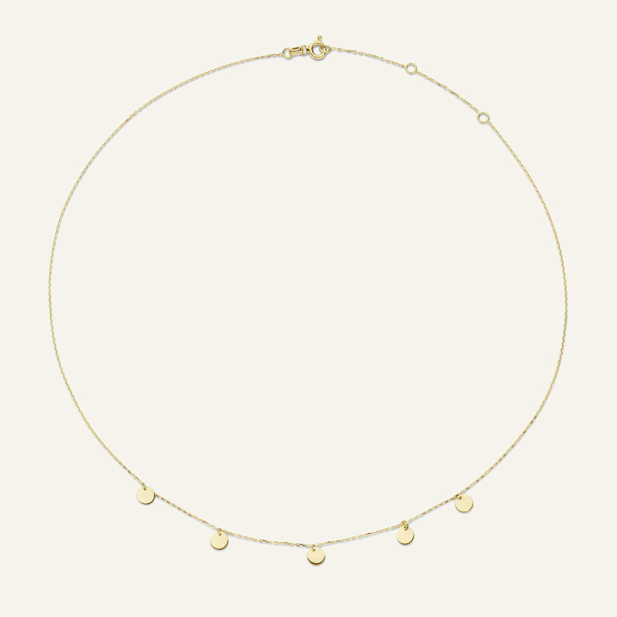 Jackie Amsterdam Disc necklace full chain view