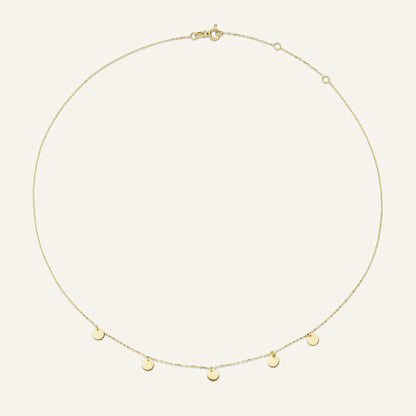 Jackie Amsterdam Disc necklace full chain view