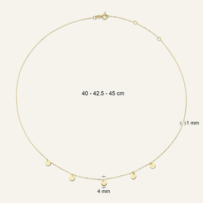 Jackie Amsterdam Disc necklace dimensions