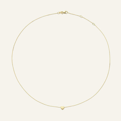 Jackie Amsterdam Plain Heart necklace full chain view