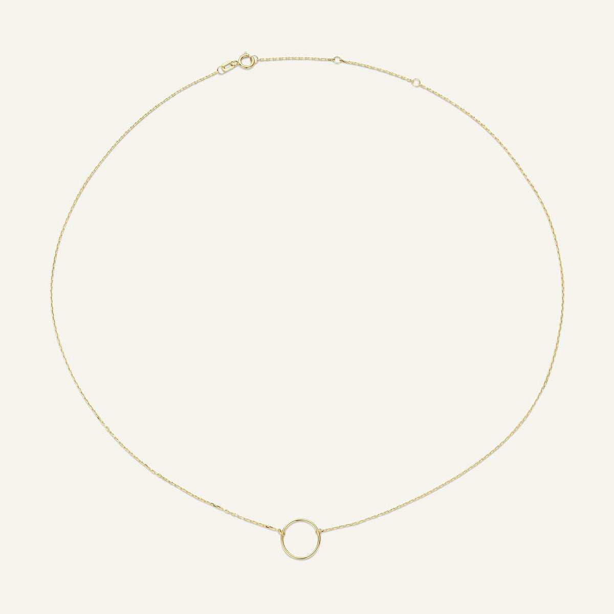 Jackie Amsterdam Circle Silhouette necklace full chain view