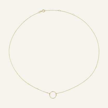 Jackie Amsterdam Circle Silhouette necklace full chain view