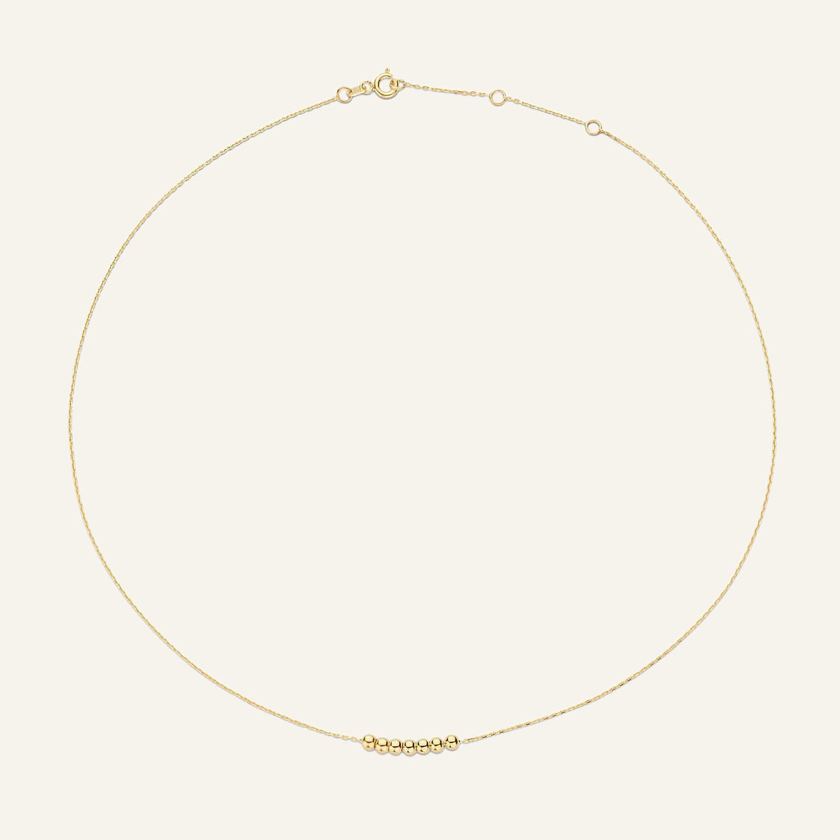 Jackie Amsterdam Mini Dots necklace full chain view