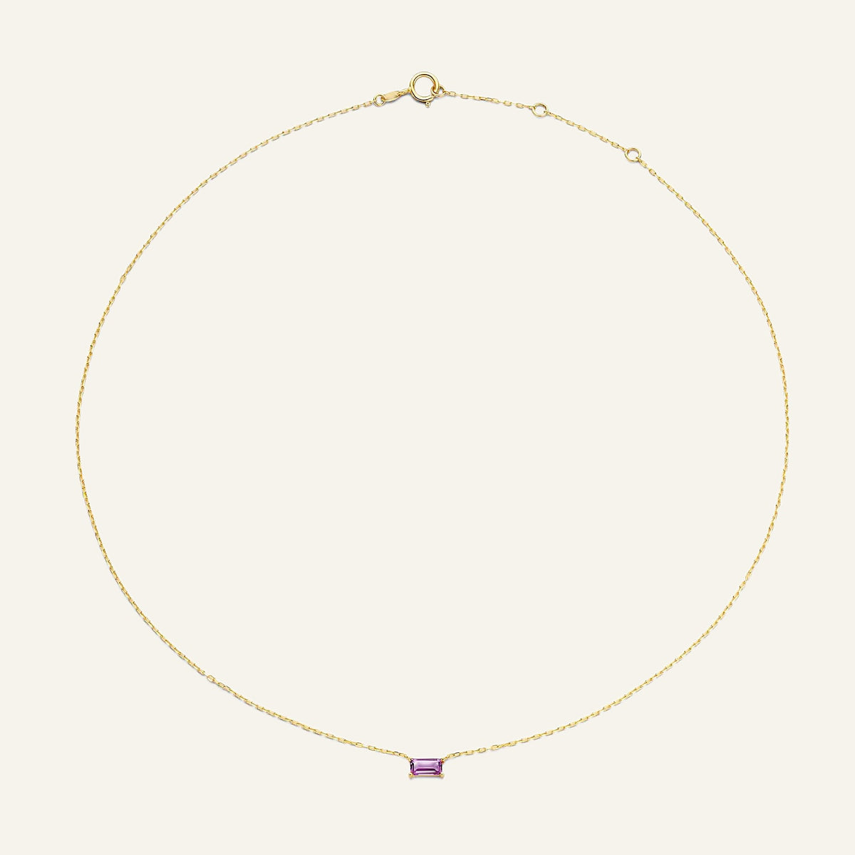 Jackie Amsterdam Medina Amethyst necklace full chain view