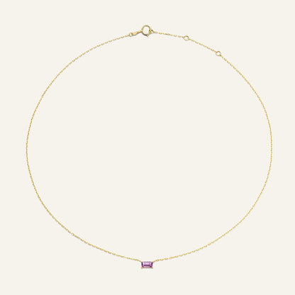 Jackie Amsterdam Medina Amethyst necklace full chain view
