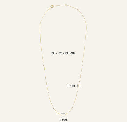 Jackie Amsterdam Pearls of Amalfi necklace dimensions