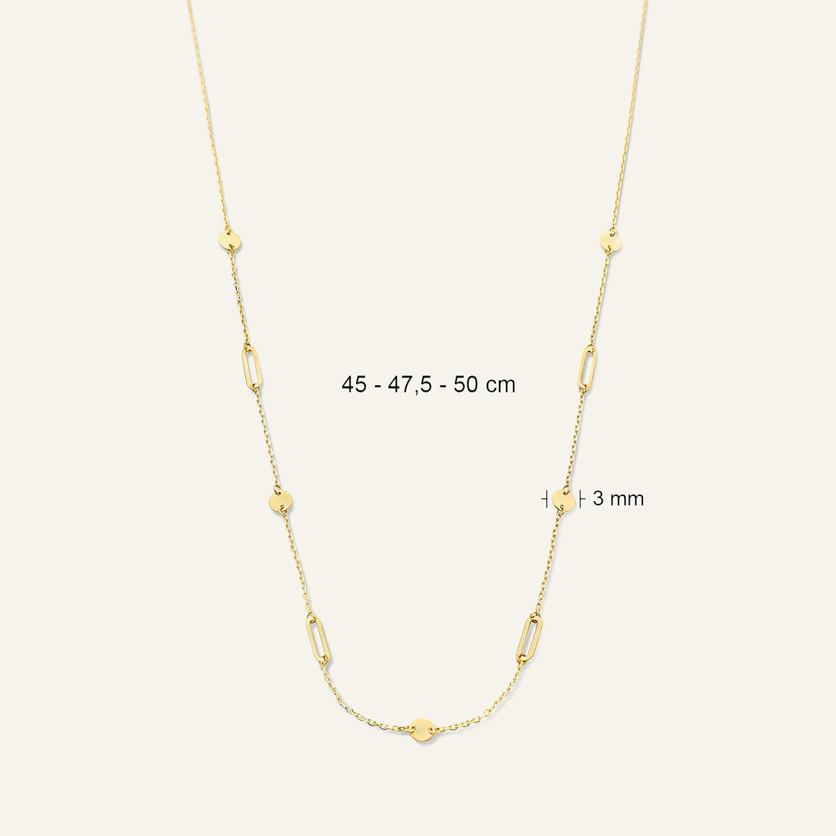 Jackie Amsterdam Beaux Arts necklace dimensions