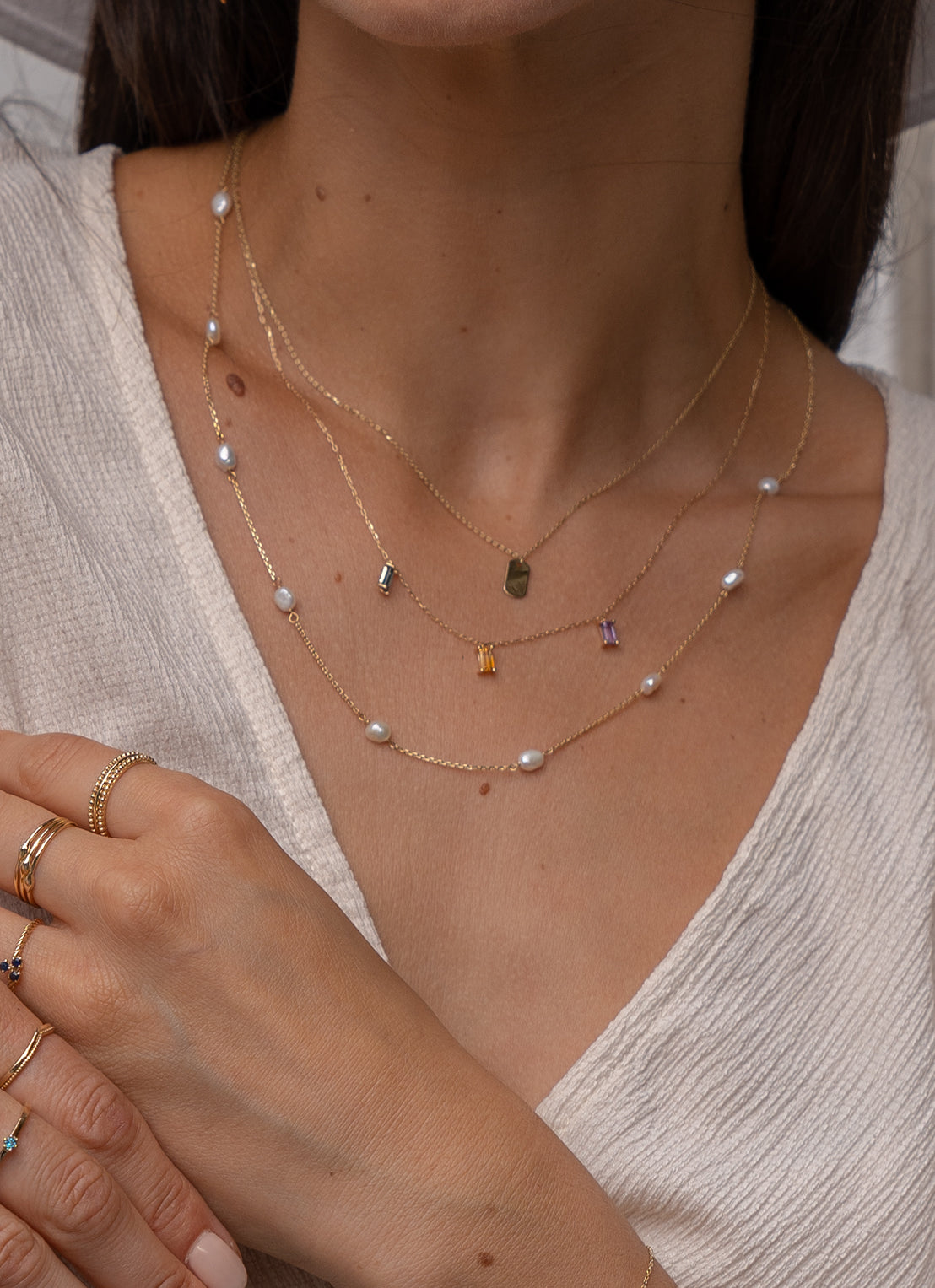 Jackie Initial Necklace in 14K Yellow Gold - image 2