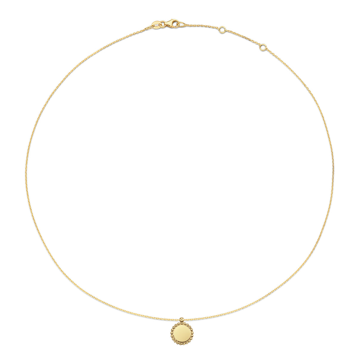 Jackie Sunflower Engraving Necklace in 14K Yellow Gold - image 3