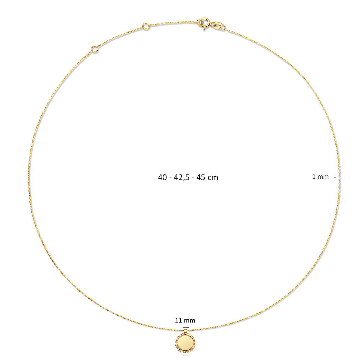 Jackie Sunflower Engraving Necklace in 14K Yellow Gold - image 4