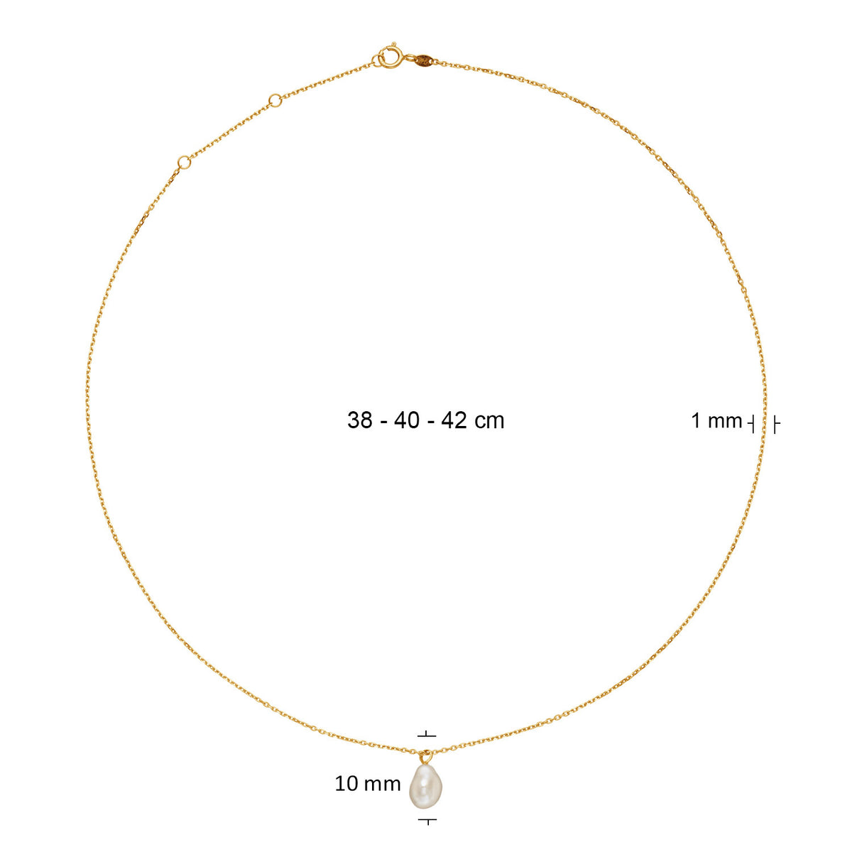 Jackie Pearl of Vermeer Necklace in 14K Yellow Gold - image 4