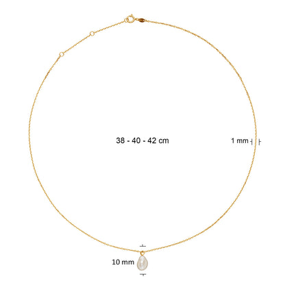 Jackie Pearl of Vermeer Necklace in 14K Yellow Gold - image 4