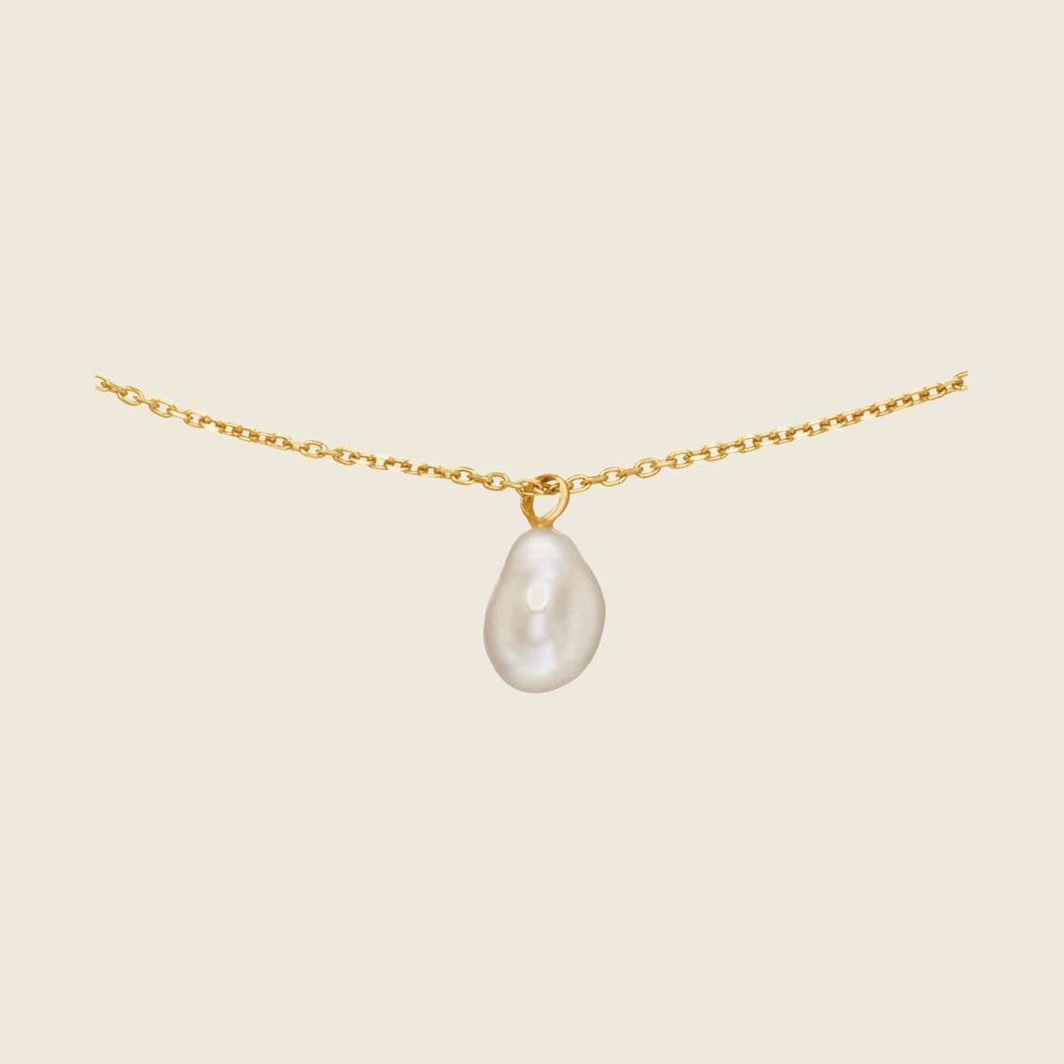 Jackie Pearl of Vermeer Necklace in 14K Yellow Gold - image 1