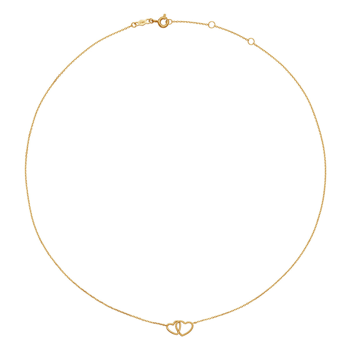 Jackie Connected Love Necklace in 14K Yellow Gold - image 3