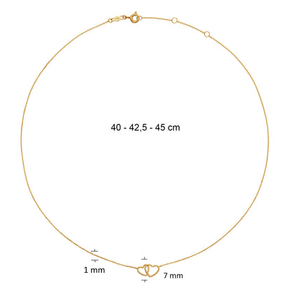 Jackie Connected Love Necklace in 14K Yellow Gold - image 4