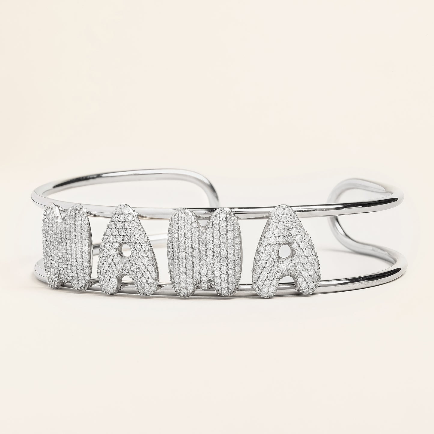 Bracelet bangle mama à diamants