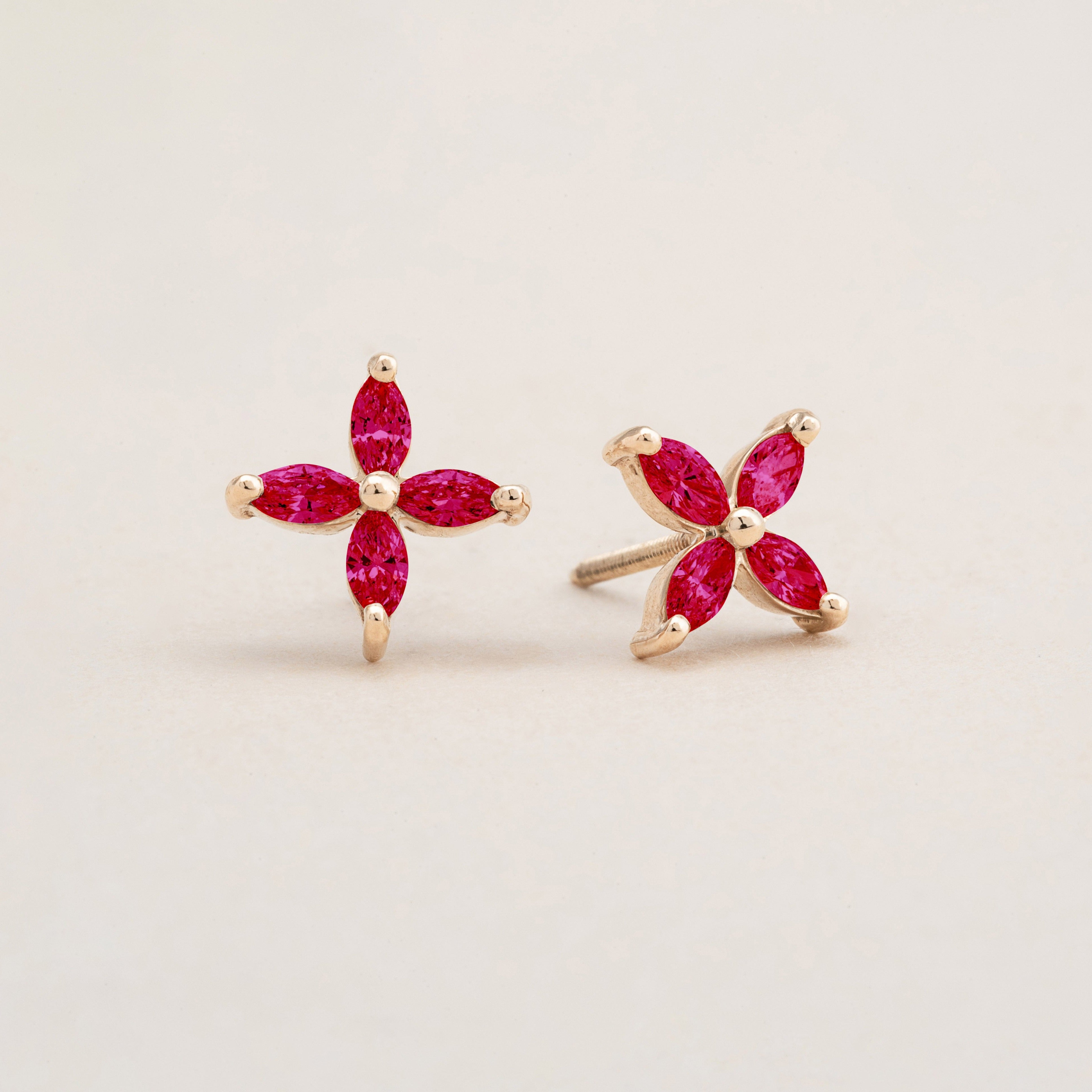 Marquise Ruby Studs – Proud Diamond