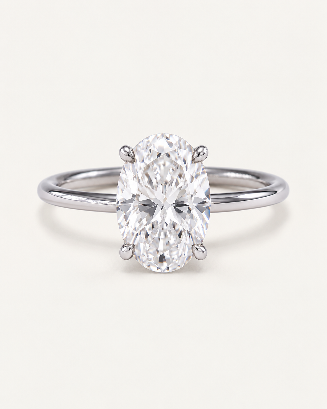 Oval cut engagement ring