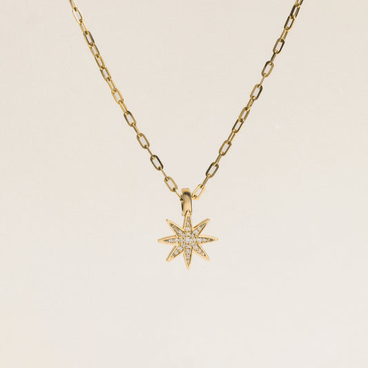 Paperclip Necklace with Star Charm