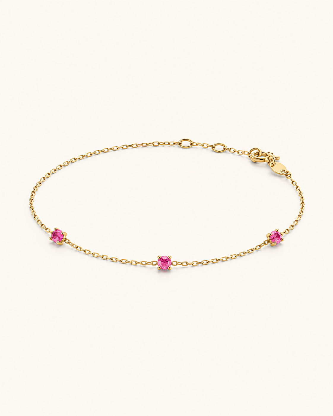 Station Bracelet with Ruby