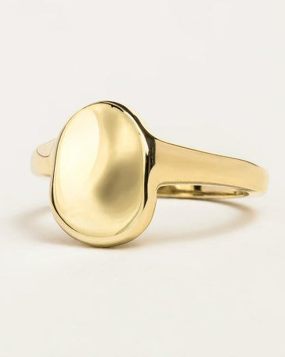 Oval Gold Signet Ring
