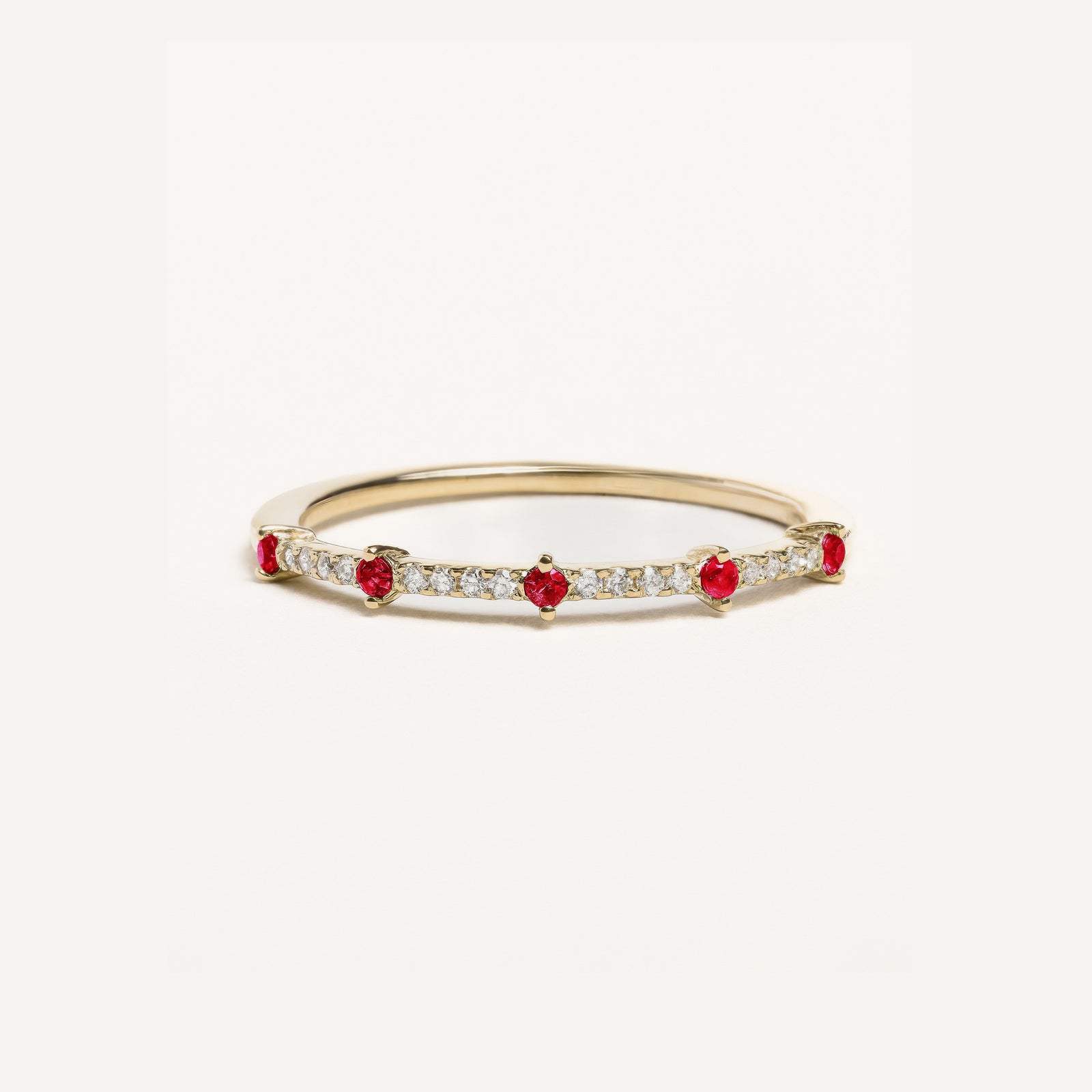 Ruby Mini Half-Eternity Ring – Proud Diamond